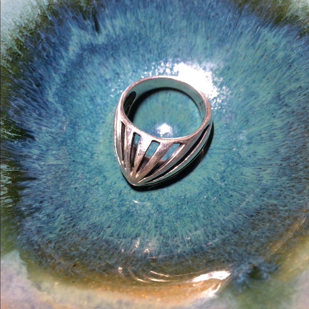 Dome pyramid ring French hand crafted